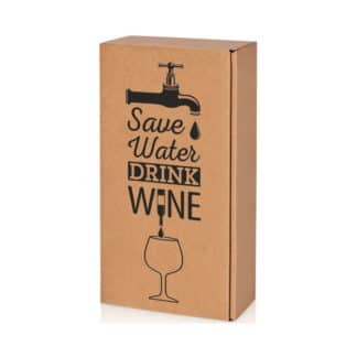 Präsentkarton Natura Wein 2er Safe Water Drink Wine