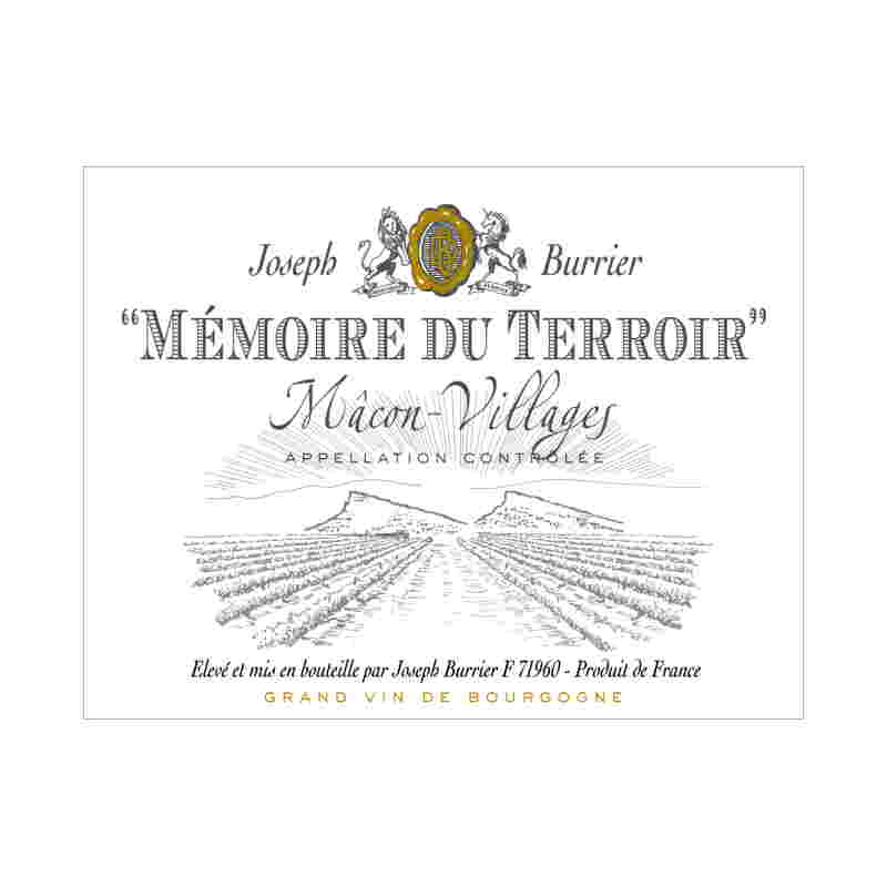 Joseph Burrier - Macon Villages Memoire du Terroir Etikett 800px