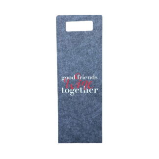 Flaschentasche Filz Wein good friendsa wine together